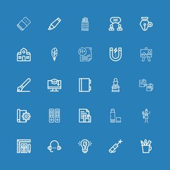 Editable 25 pen icons for web and mobile