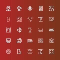 Editable 25 tech icons for web and mobile