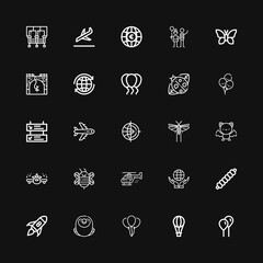 Fototapeta premium Editable 25 fly icons for web and mobile