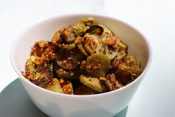 Ivy gourd fry, South Indian style