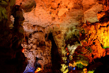 Colourful cave