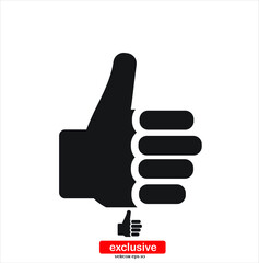 Vector thumb.Flat design style vector illustration for graphic and web design.