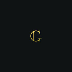 Creative modern elegant trendy unique artistic G GG initial based letter icon logo.
