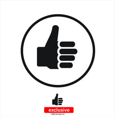 Vector thumb.Flat design style vector illustration for graphic and web design.