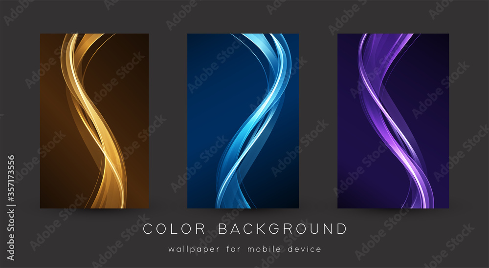 Aufkleber Vector Abstract shiny color wave design element