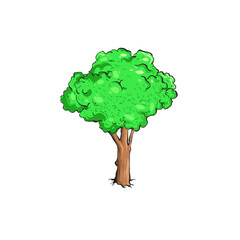 tree illustration isolated on white