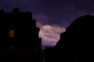 Pespective and architecture in Paris city, France.