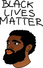 Black lives matter face image