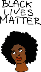 Black woman illustrations about rights