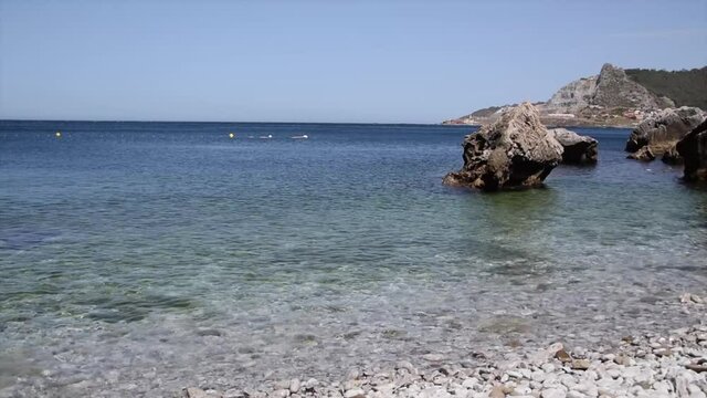 A beatiful view of Beach from a moving boat i belyounech village