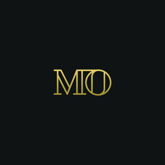 Creative modern elegant trendy unique artistic MO OM M O initial based letter icon logo.