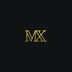 Creative modern elegant trendy unique artistic MX XM X M initial based letter icon logo.