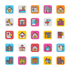 Set of Real Estate Icons 
