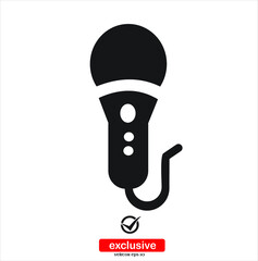 Microphone icon.Flat design style vector illustration for graphic and web design.