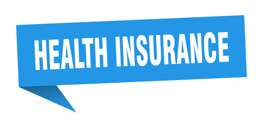 health insurance banner. health insurance speech bubble. health insurance sign