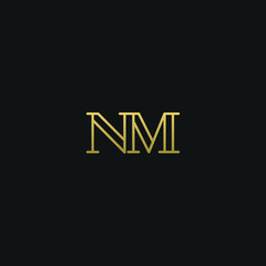 Creative modern elegant trendy unique artistic MN NM M N initial based letter icon logo.