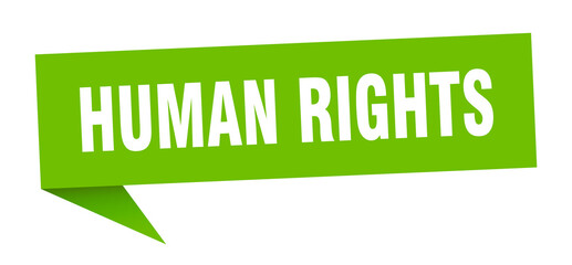 human rights banner. human rights speech bubble. human rights sign