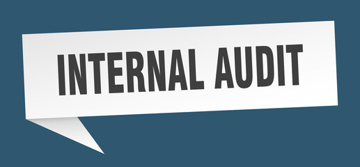 internal audit banner. internal audit speech bubble. internal audit sign