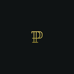 Creative modern elegant trendy unique artistic P PP initial based letter icon logo.