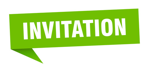 invitation banner. invitation speech bubble. invitation sign