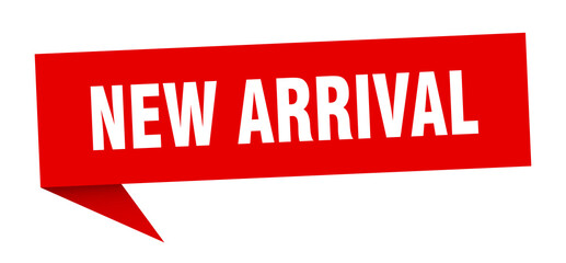 new arrival banner. new arrival speech bubble. new arrival sign