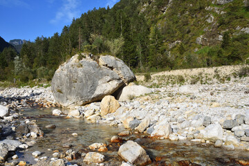 Der Fluß Kotlina in der Nähe vom Predilpaß	
