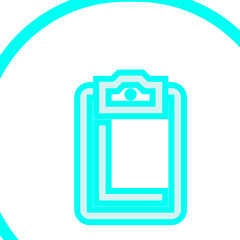 blue clipboard isolated on white background