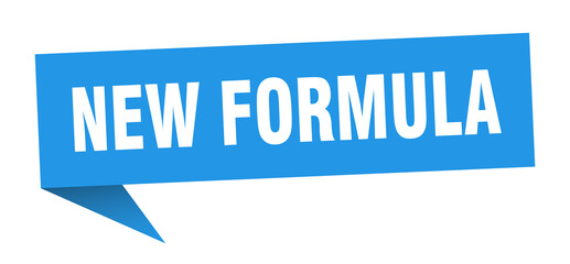 new formula banner. new formula speech bubble. new formula sign
