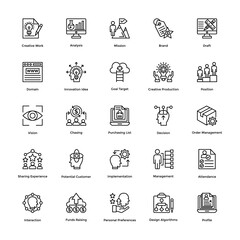 Project Management Line Icons
