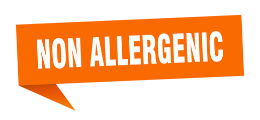 non allergenic banner. non allergenic speech bubble. non allergenic sign