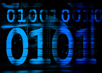 Binary numbers 0 to 1 matrix numbers technology matrix 