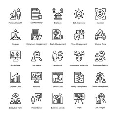 Project Management Line Icons