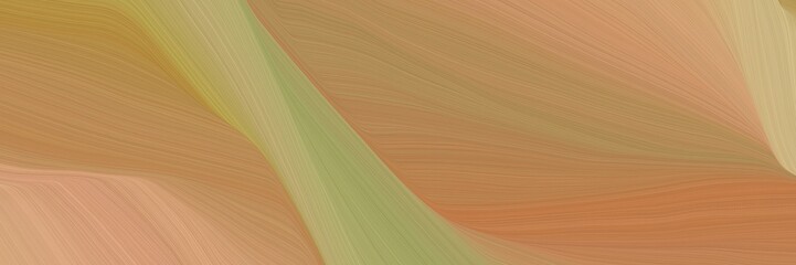 very dynamic curved speed lines background or backdrop with peru, tan and dark khaki colors. can be used as header background