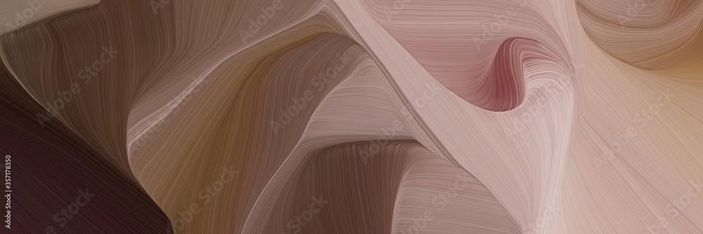 Poster very dynamic curved speed lines background or backdrop with pastel brown, very dark pink and silver 