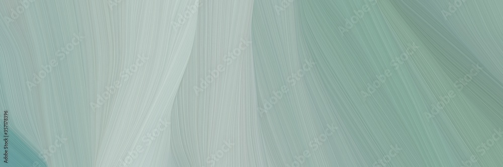 Poster wild curved speed lines background or backdrop with dark gray, dark sea green and silver colors. can