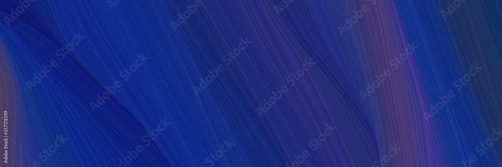 Aufkleber very dynamic curved speed lines background or backdrop with midnight blue, dark slate blue and navy 