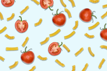 pasta al pomodoro pomodori fusilli maccheroni 