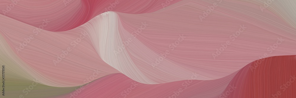 Poster artistic curved speed lines background or backdrop with rosy brown, dark moderate pink and silver co