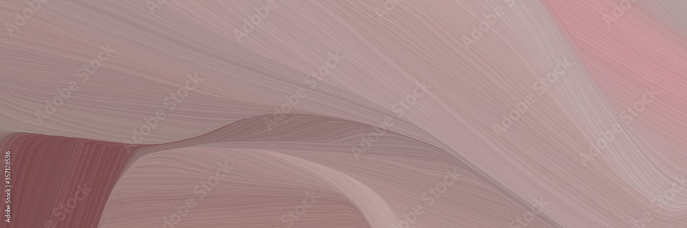 Poster chaotic curved speed lines background or backdrop with rosy brown, pastel brown and gray gray colors