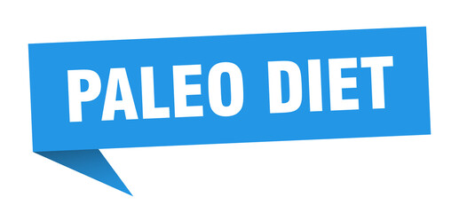 paleo diet banner. paleo diet speech bubble. paleo diet sign