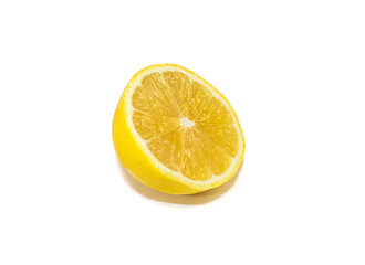 closeup photo of lemon, isolate