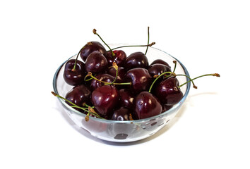 photo of cherries closeup, isolate