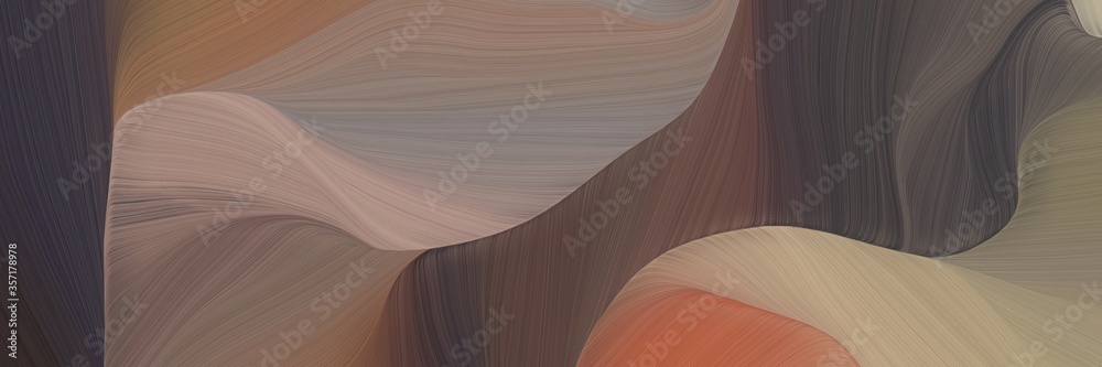 Poster very dynamic curved speed lines background or backdrop with pastel brown, dark slate gray and rosy brown colors. can be used as background graphic element
