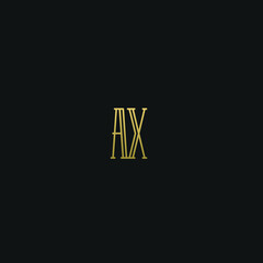 Creative modern elegant trendy unique artistic AX XA A X initial based letter icon logo.
