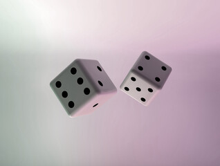 Dice 3D render Ludo gaming dice monopoly dice casino dice 