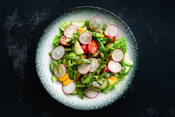 fresh radish healthy salad.