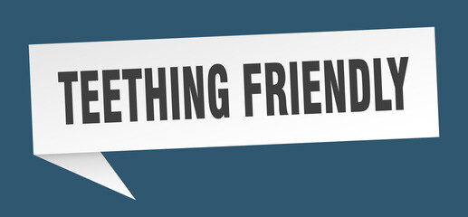teething friendly banner. teething friendly speech bubble. teething friendly sign