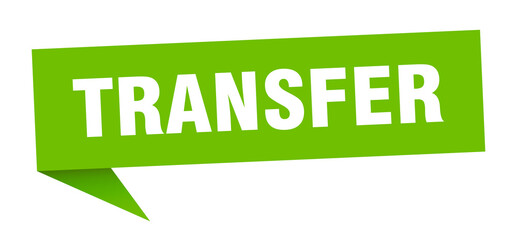 transfer banner. transfer speech bubble. transfer sign