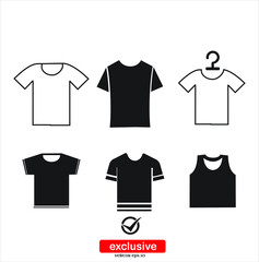 T-shirt Icon.Flat design style vector illustration for graphic and web design.