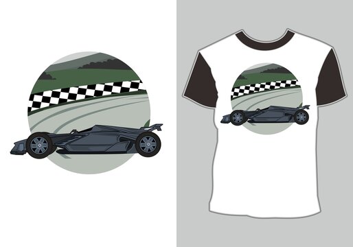 T-shirt design for race car lovers